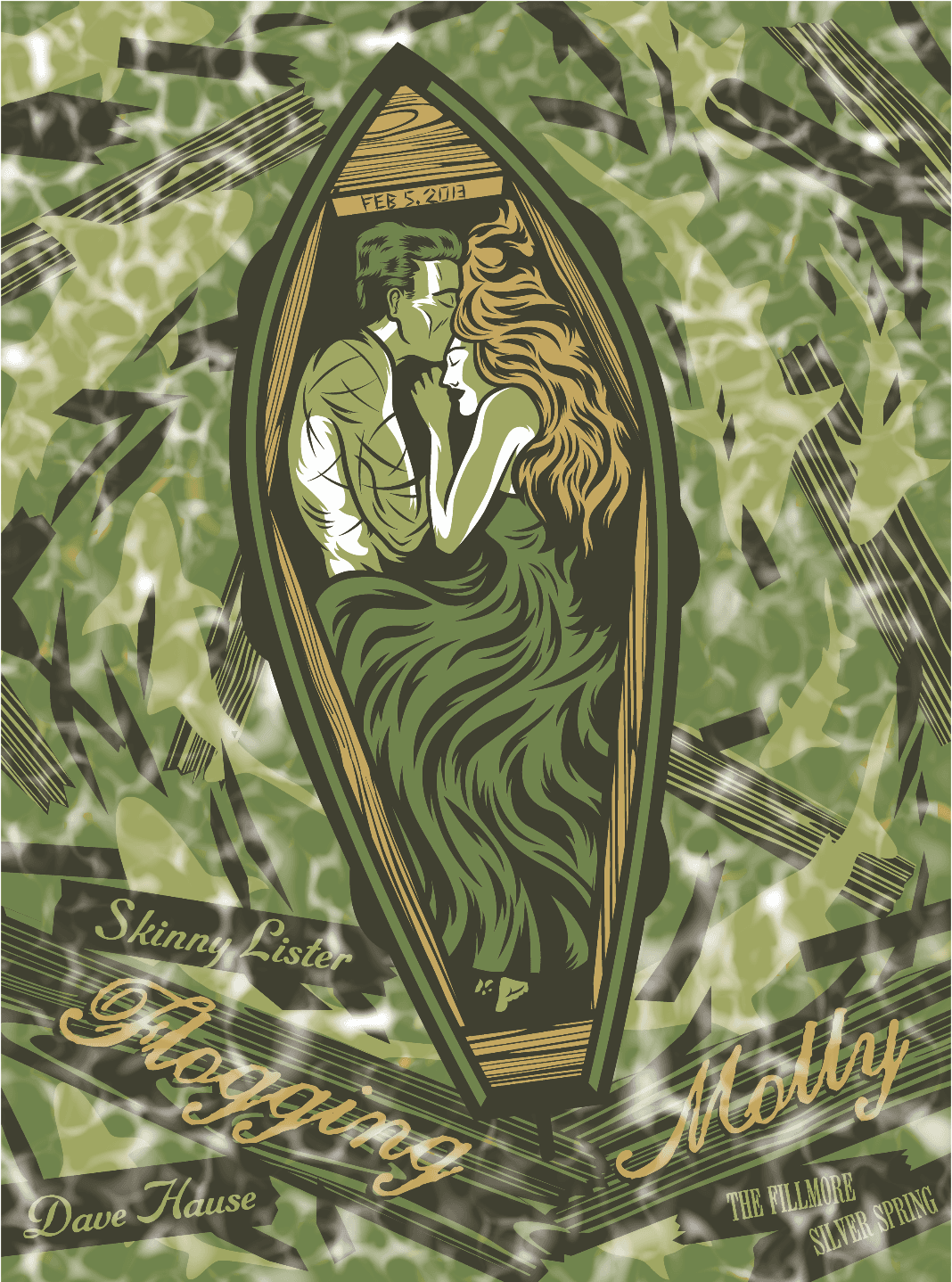 green illustrative poster