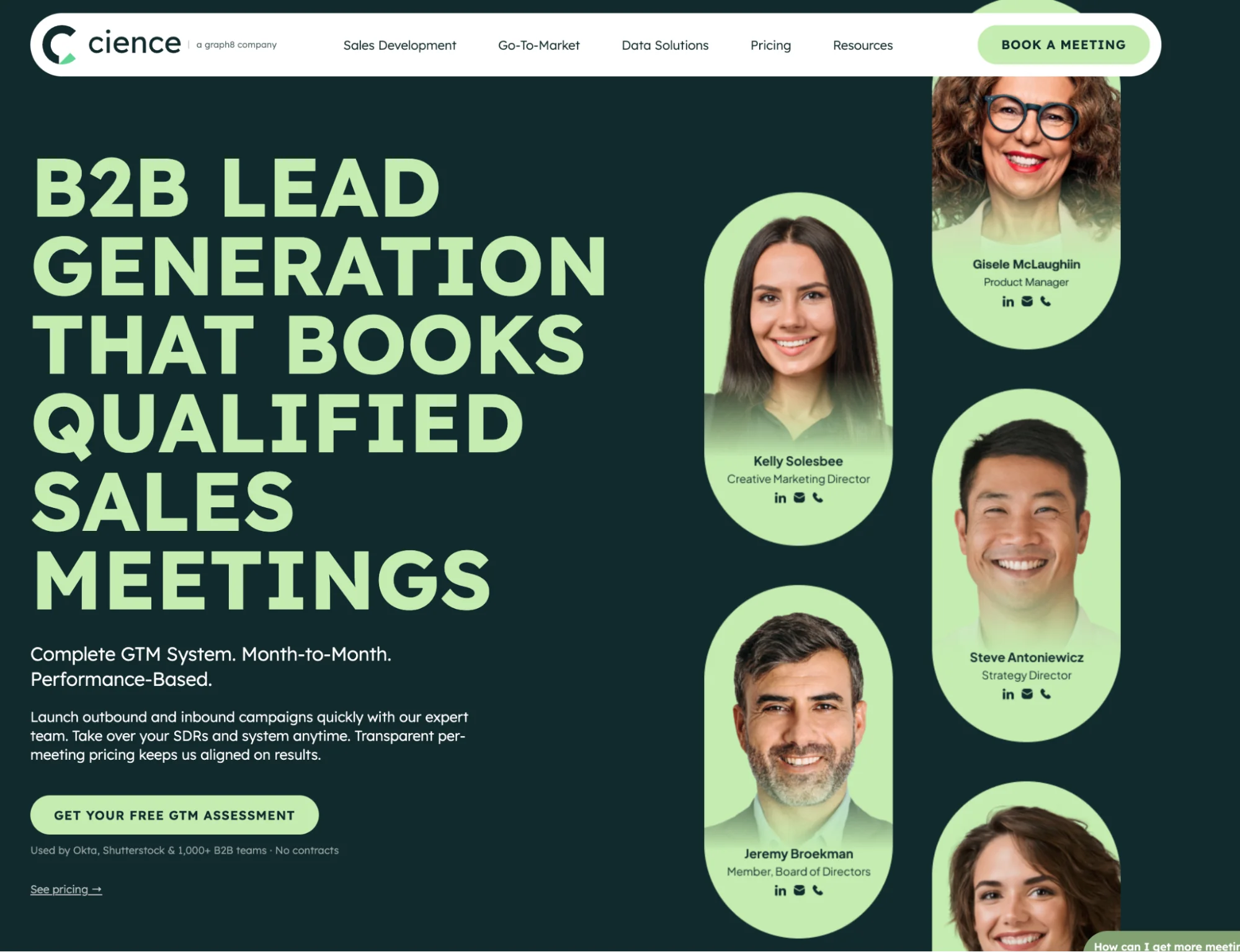 CIENCE homepage: managed outbound and B2B lead generation services
