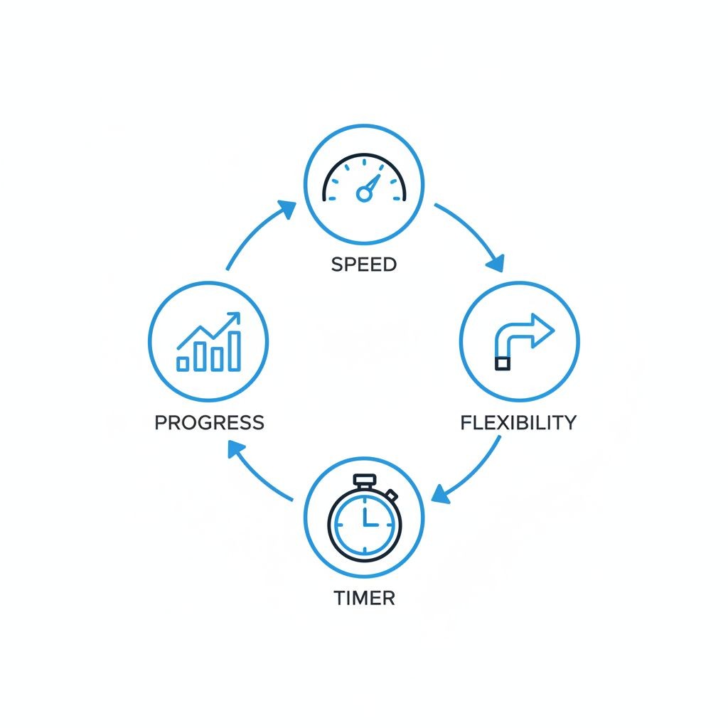 Diagram of essential workout tracker app features