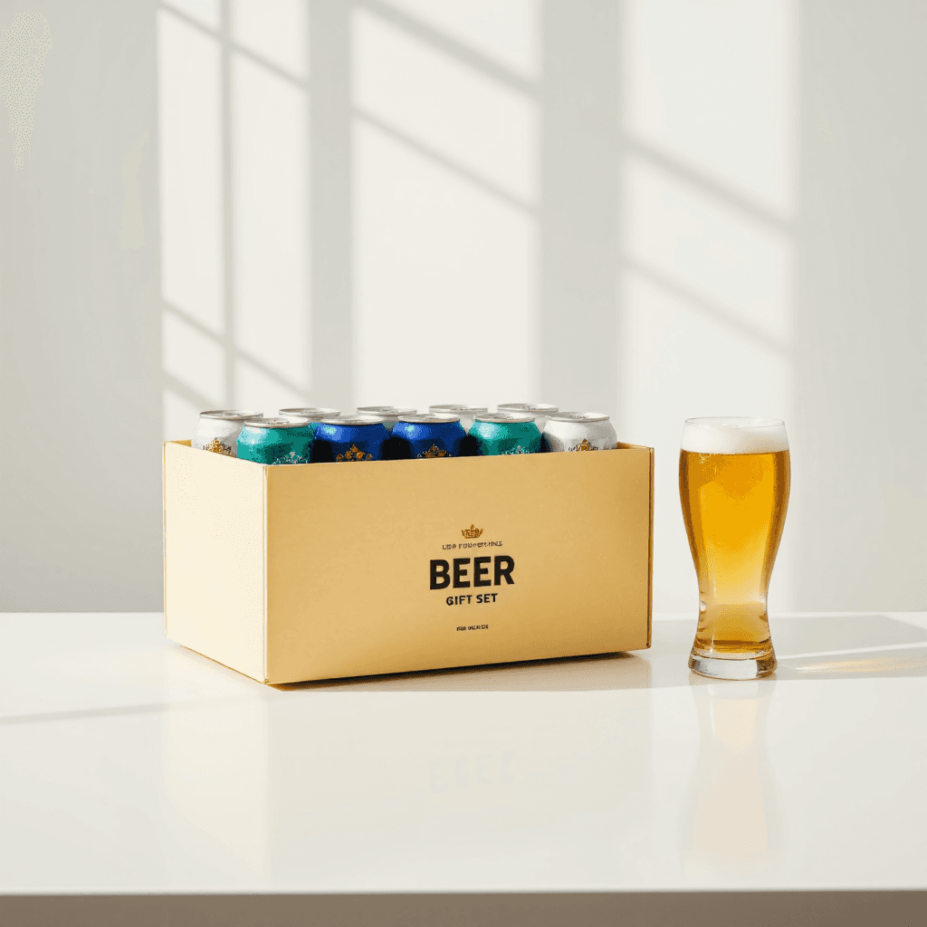 product photography of Beer gift set