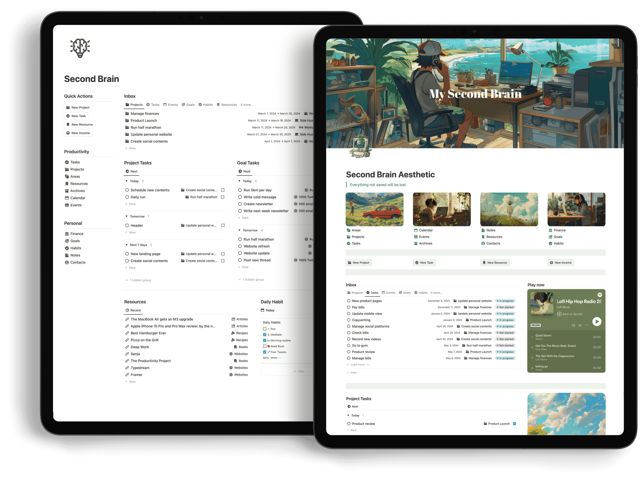Notion Second Brain Life OS