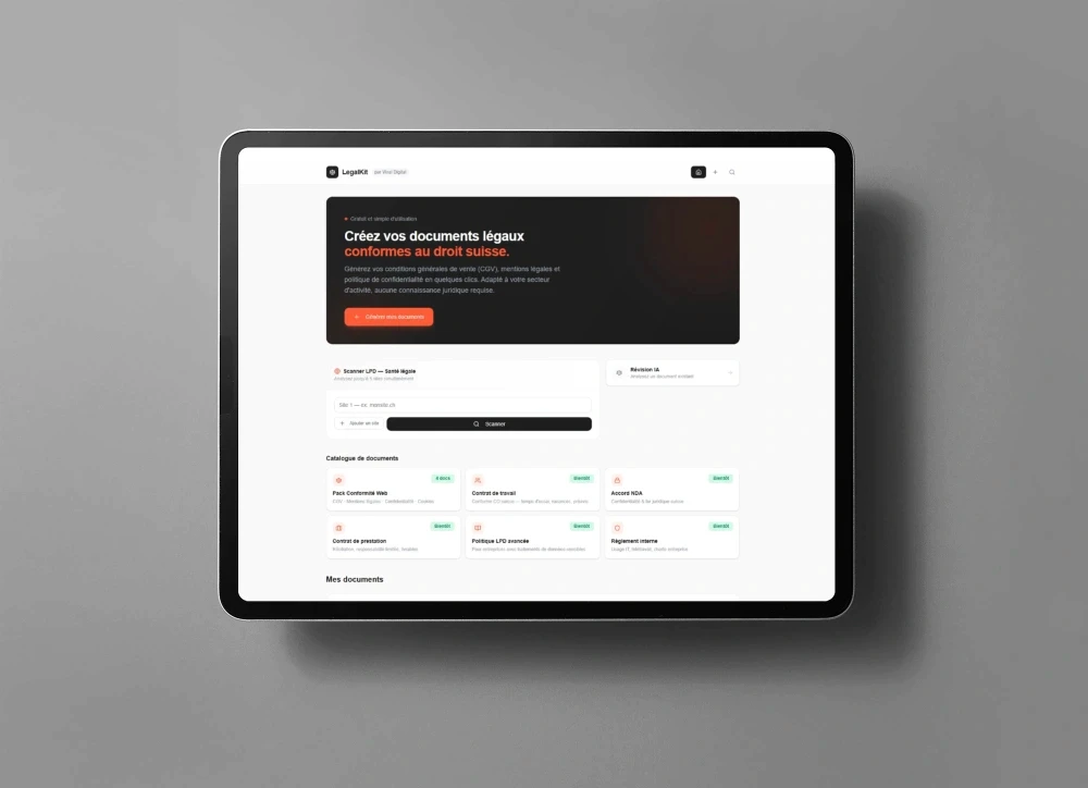 générateur mention légale pour site internet suisse