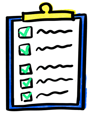 Hand drawing icon of to do list