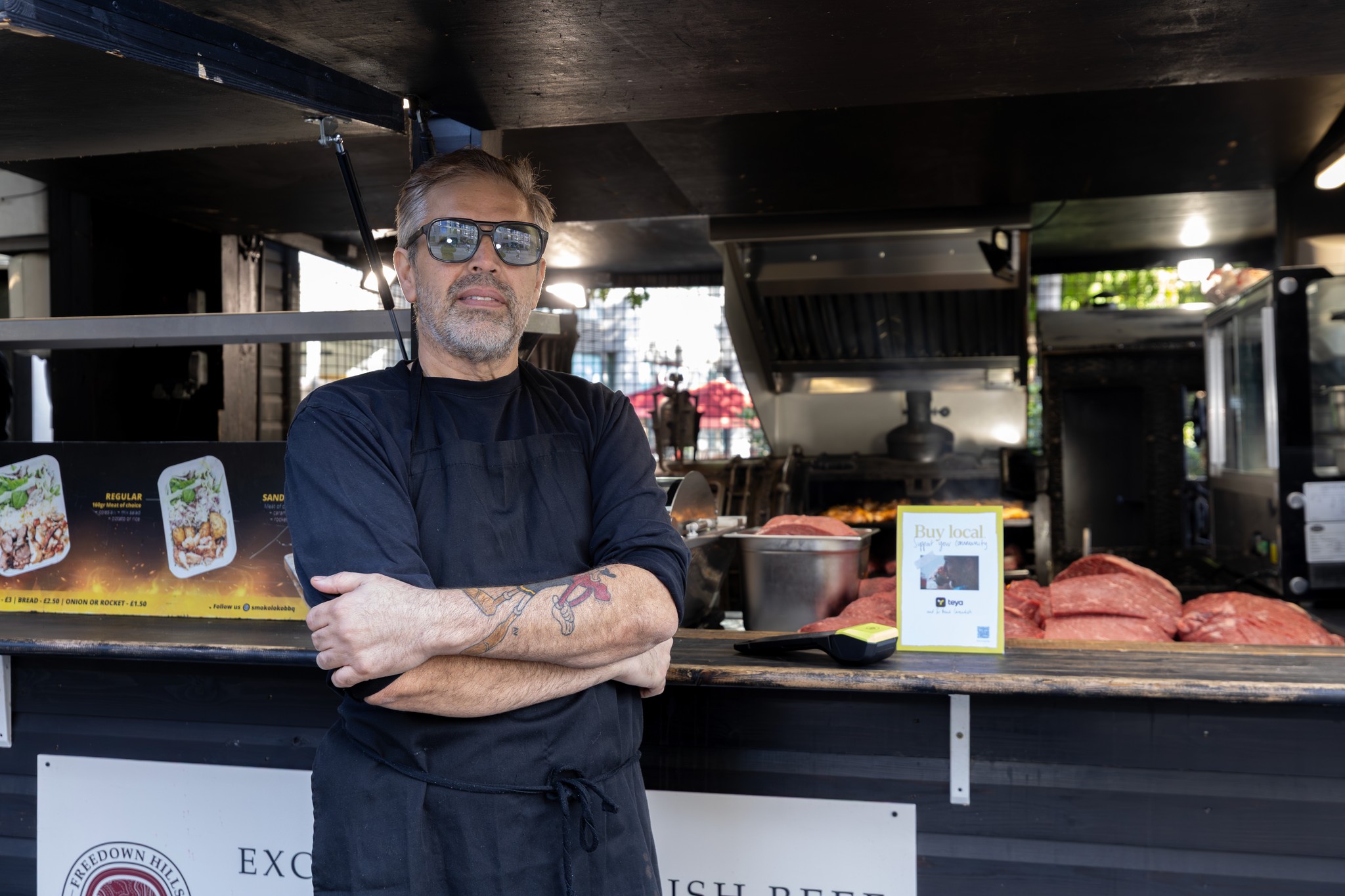 Man with Teya Credit Card Machine