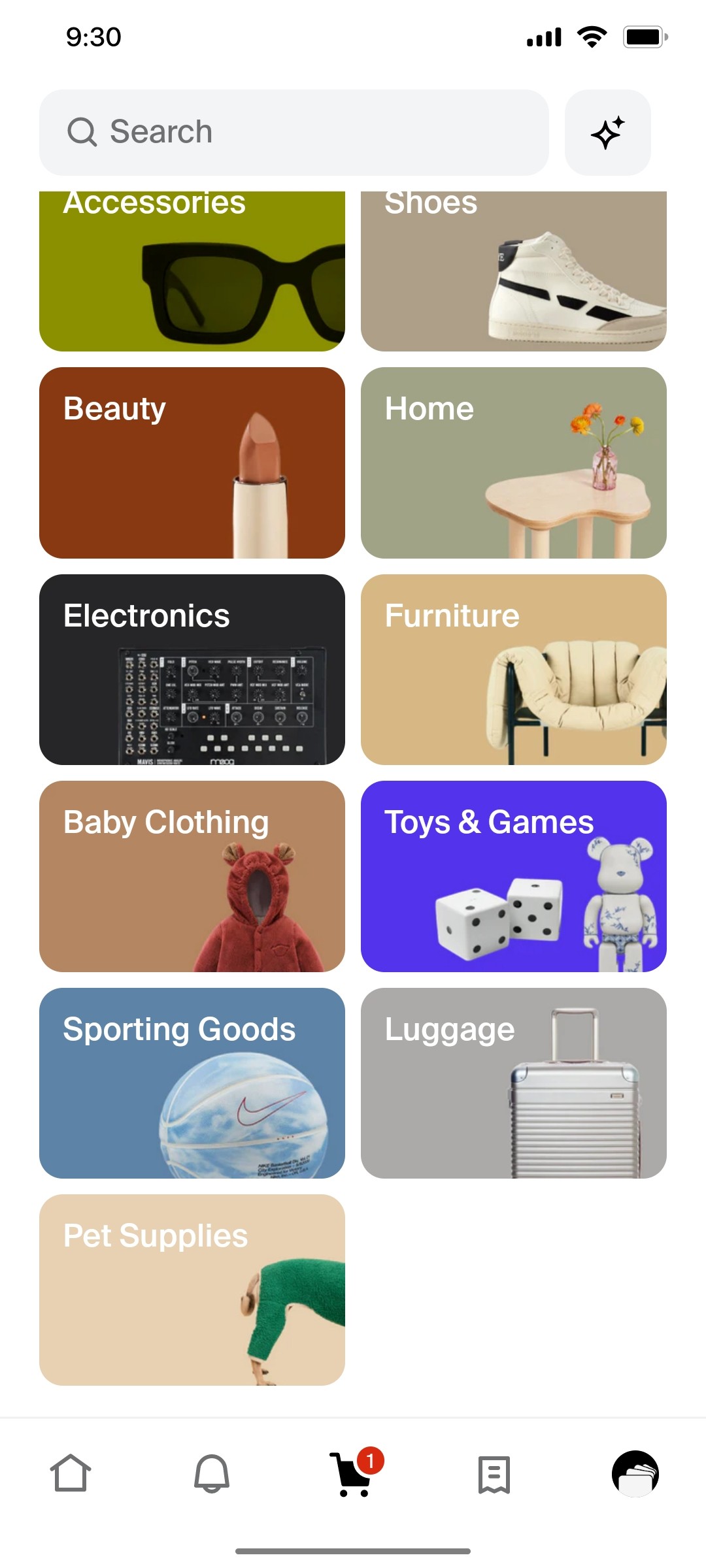 Shop App Search Screen
