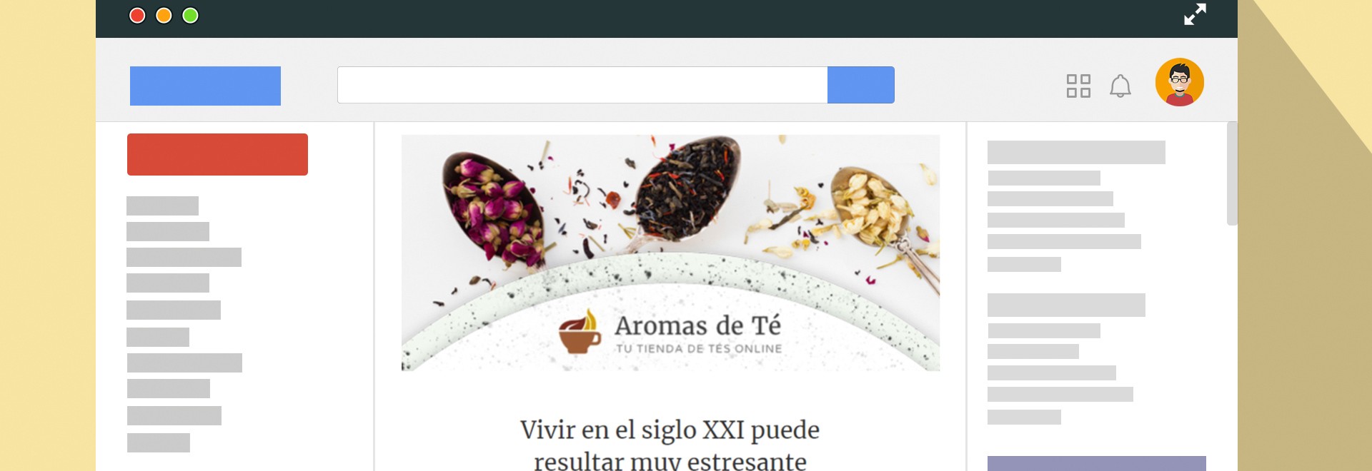 Aromas de té | Email marketing design