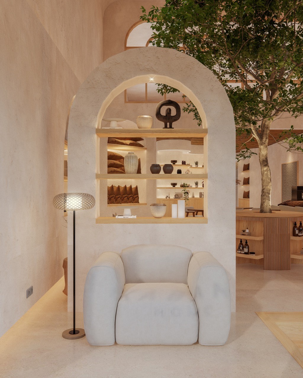 a chair and a table