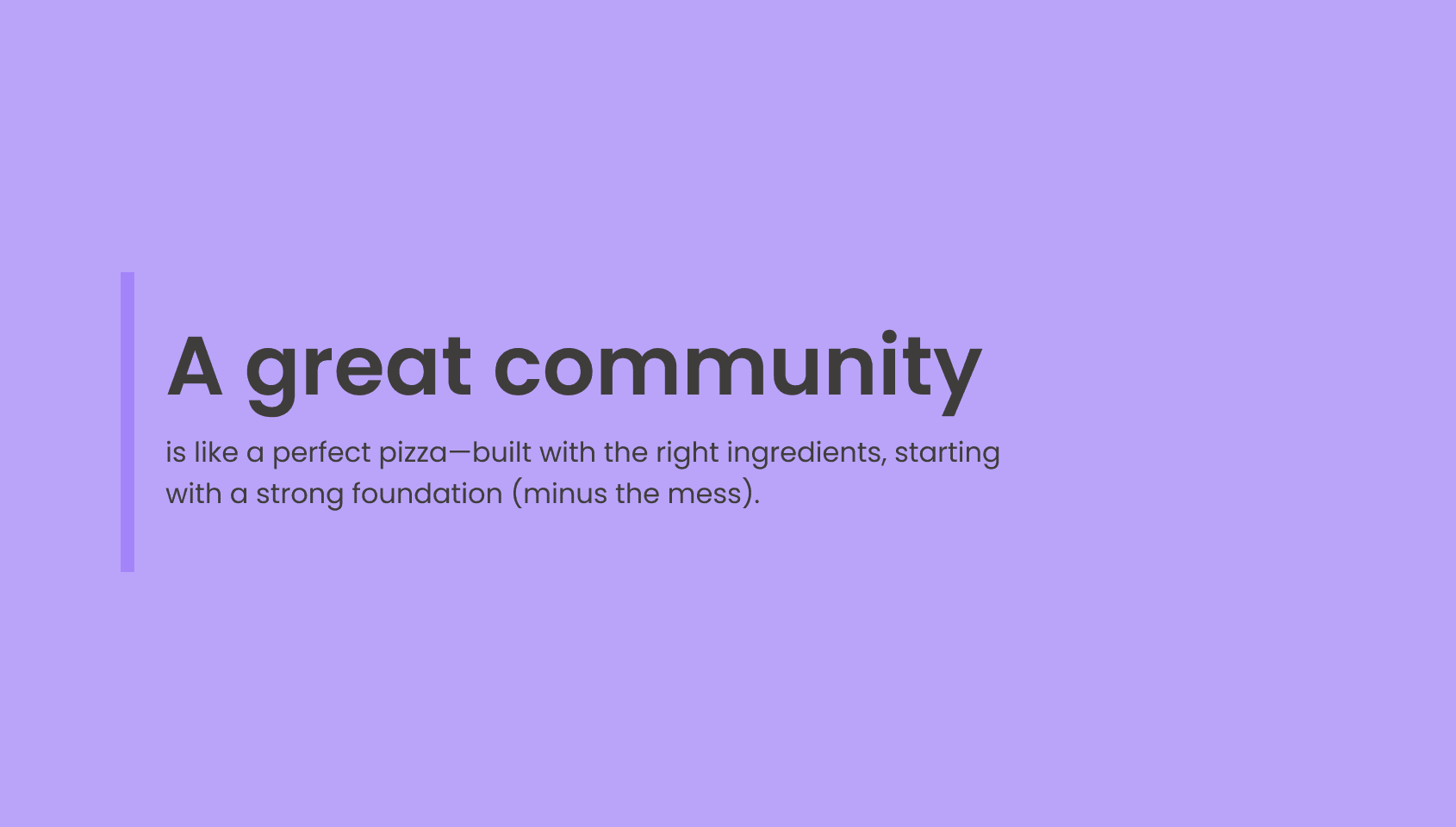 A sarcastic text image about choosing the right community platform.