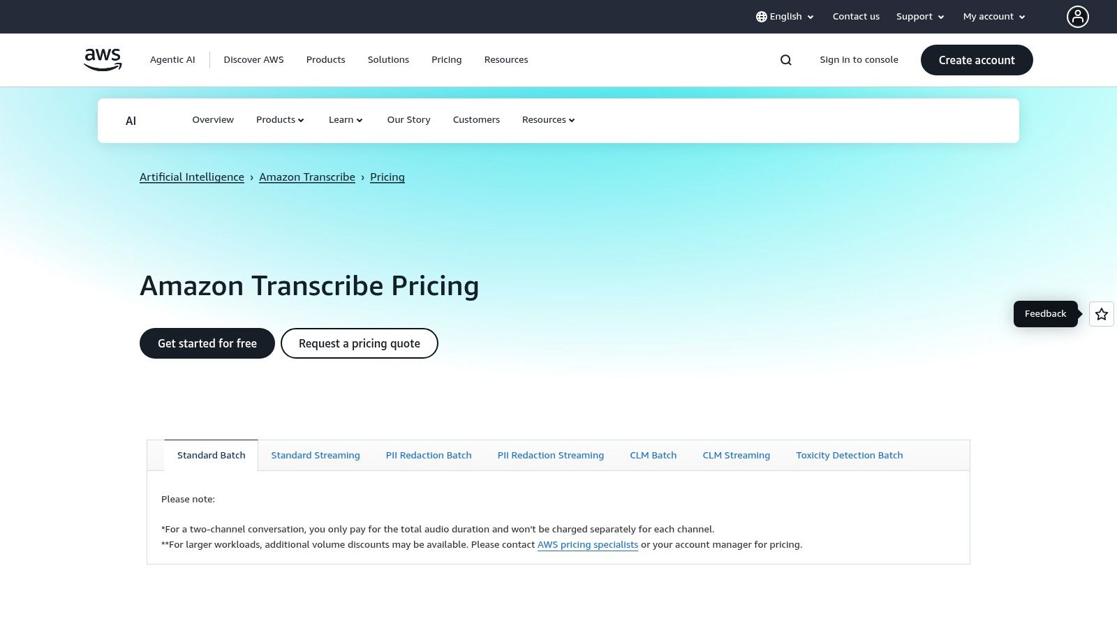Amazon Transcribe (AWS)
