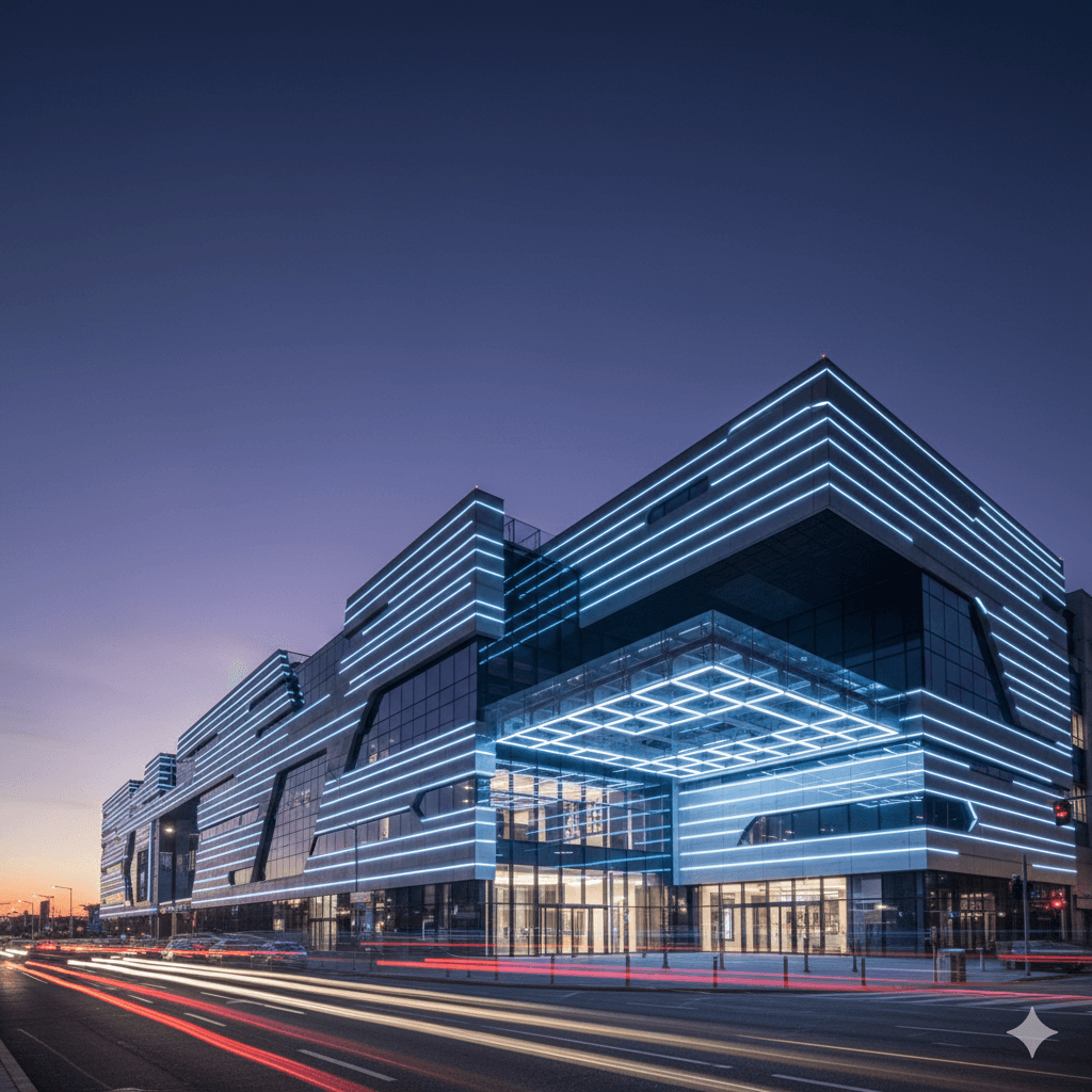 Iconic modern architectural design commercial building Gurugram