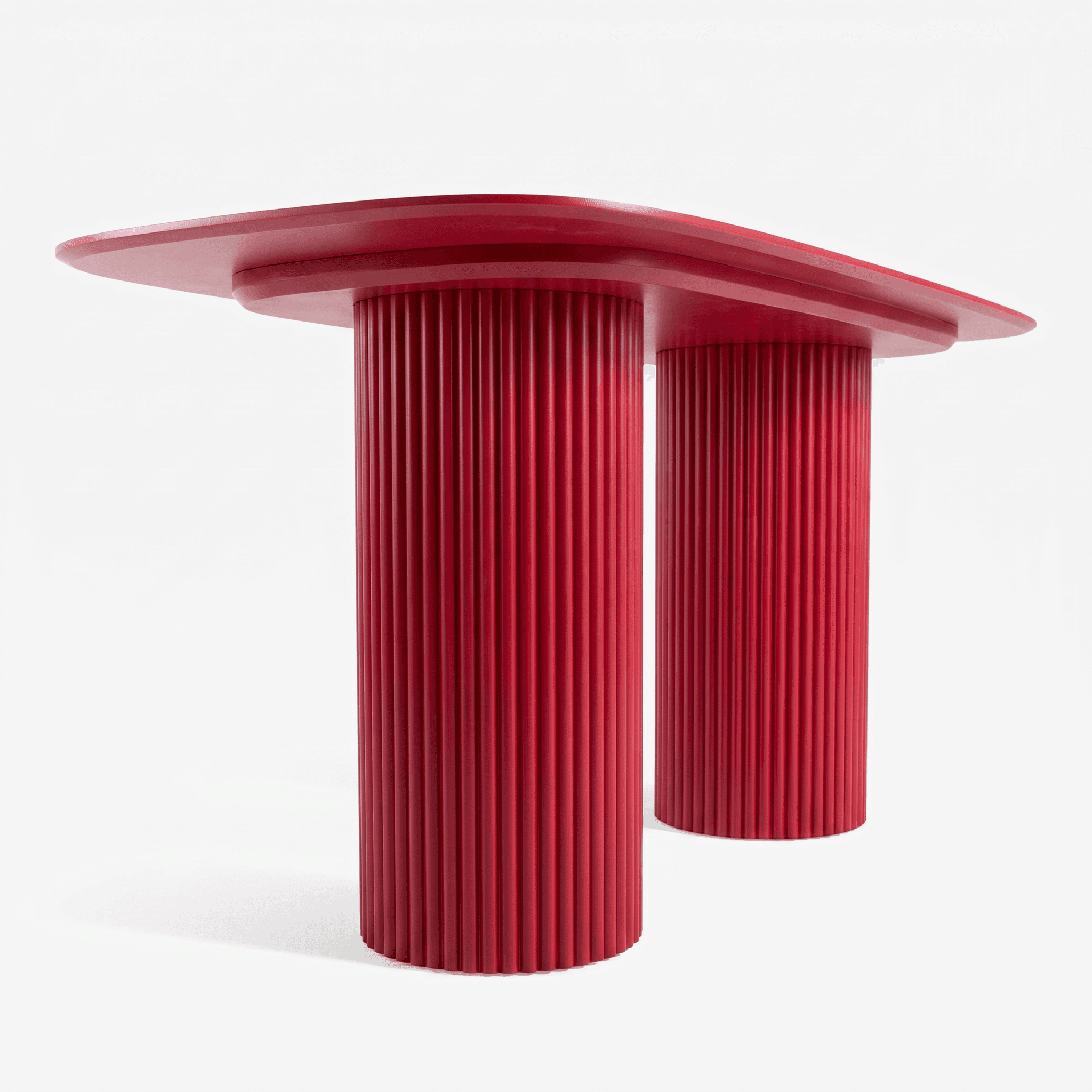shooting tavolo rosso, still life generato con AI