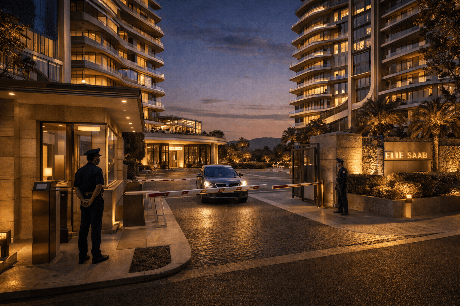 Secure gated community entrance with 24/7 surveillance in Gurugram