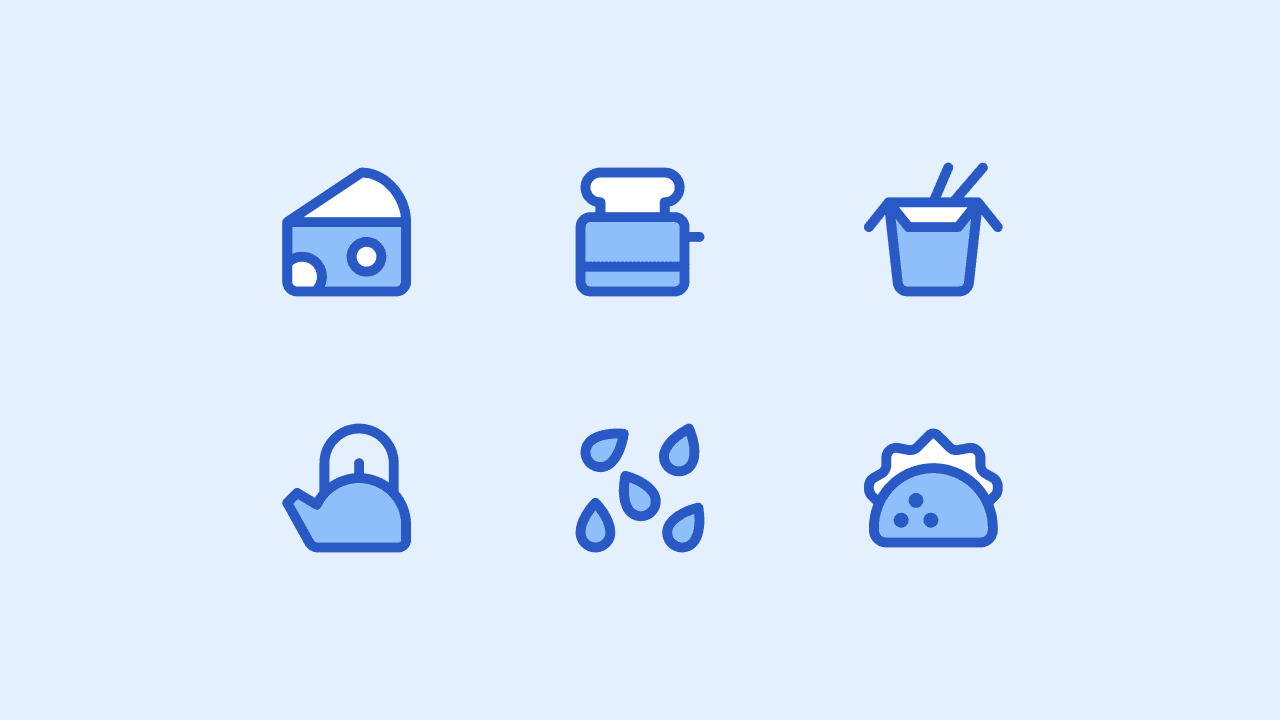 Core Duo Food Icon Set