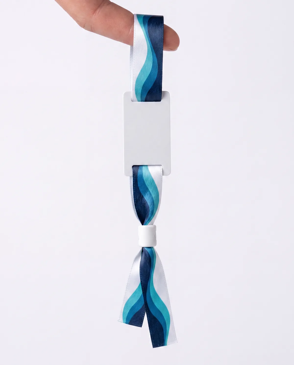 Satin fabric wristband with full-colour print and RFID chip