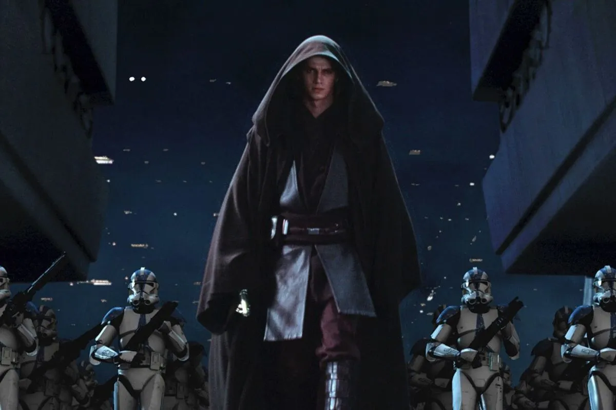 The recently-christened Darth Vader leading clone troopers into the Jedi Temple as part of Order 66.