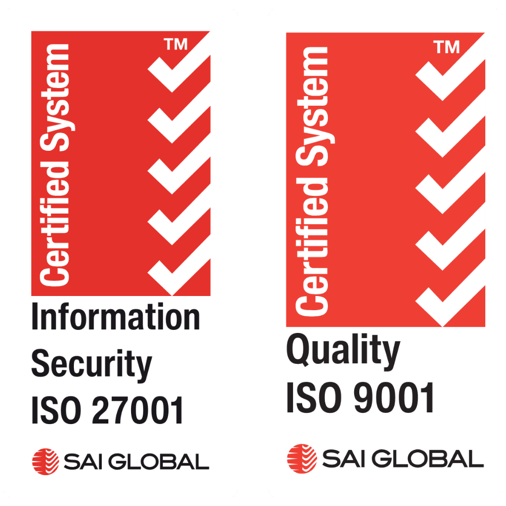 ISO 27001 & 9001 Certified