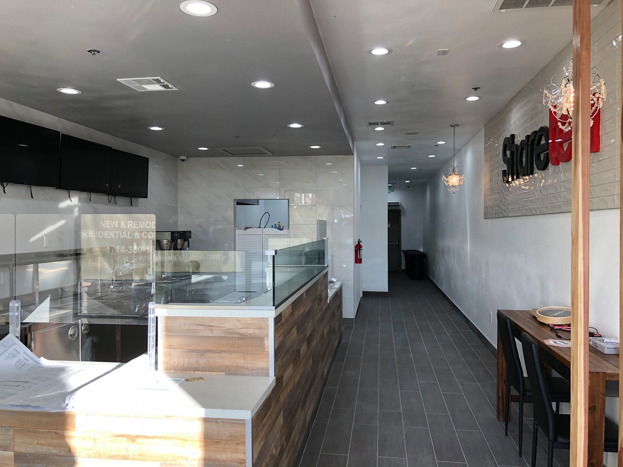 Karak Boba commercial interior build-out by THP Construction