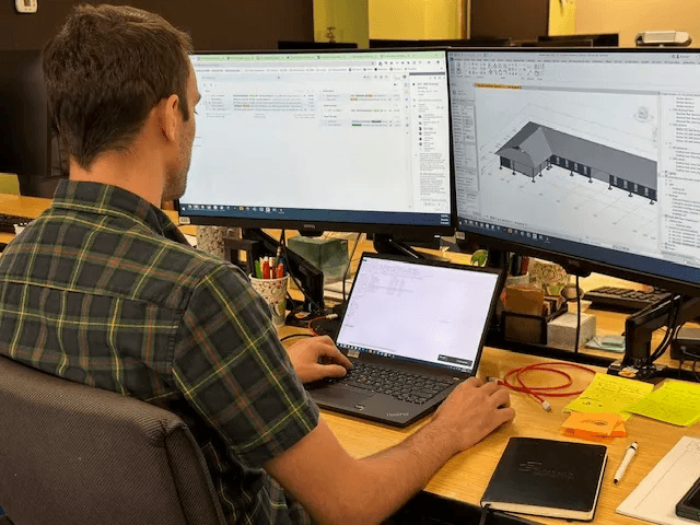 Fatlum working on a project at BHI.