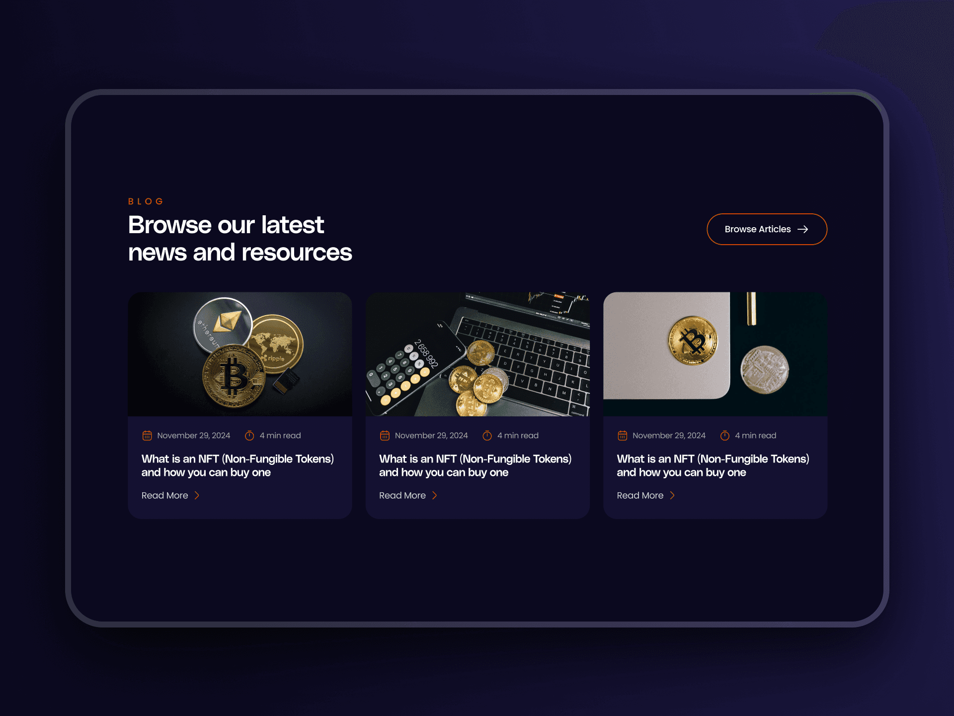 Glaxy Crypto Blog Section