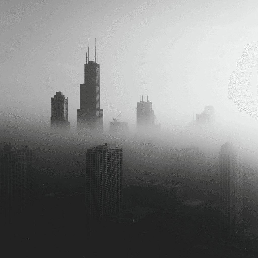 city in fog Apple Watch collection header image featuring modern.