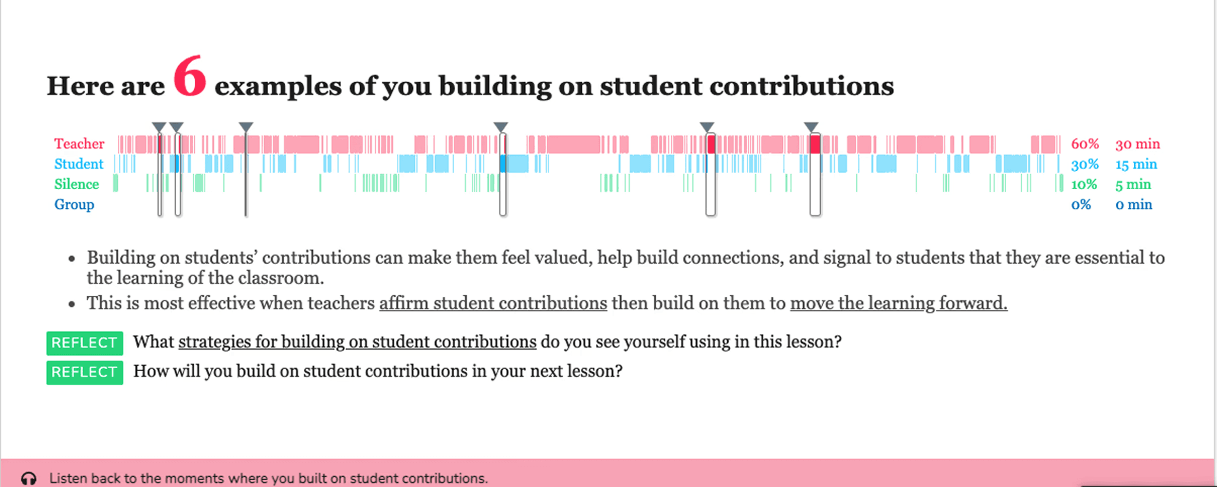 TeachFX app building on student contributions