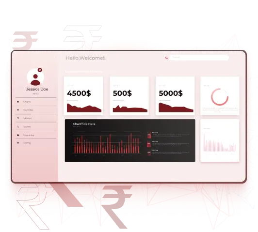 Lending dashboard showing loan figures, charts and financial activity.