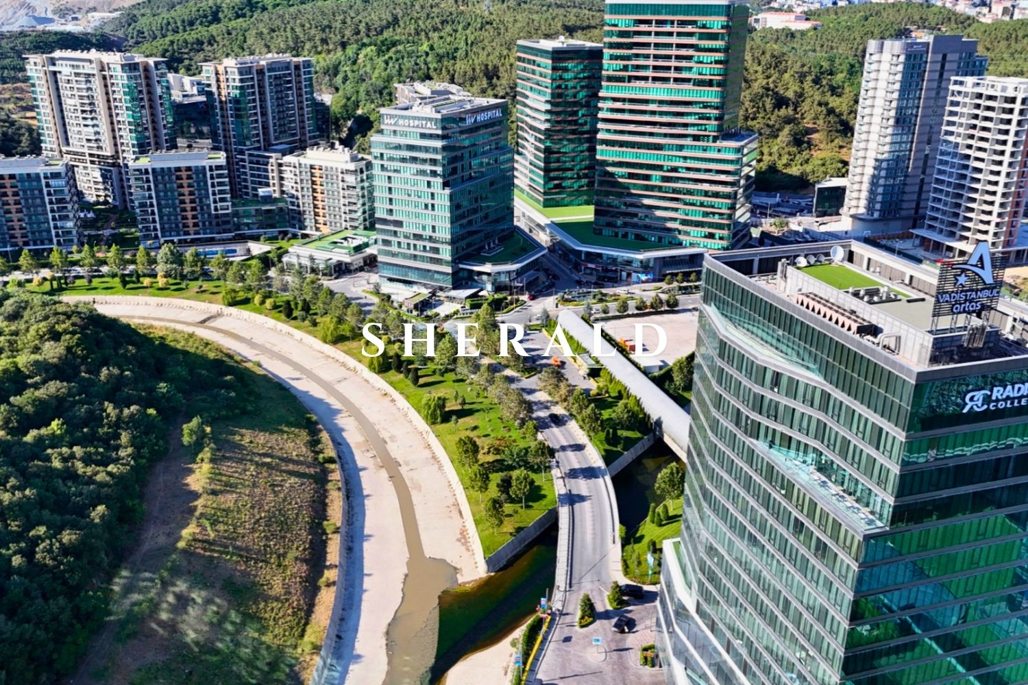 Luxury real estate development in Maslak Istanbul with forest surroundings and Vadistanbul area