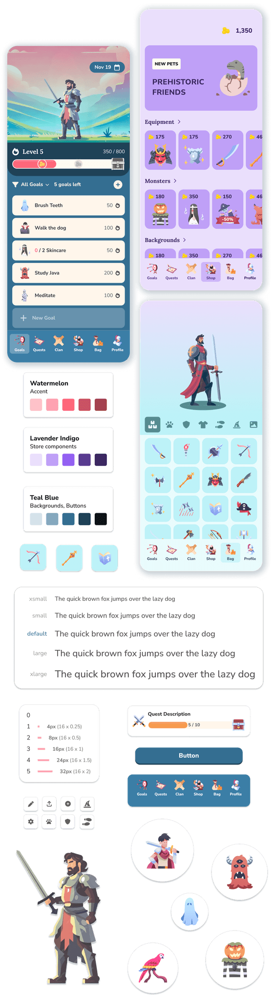 Montage showing parts of the design system.