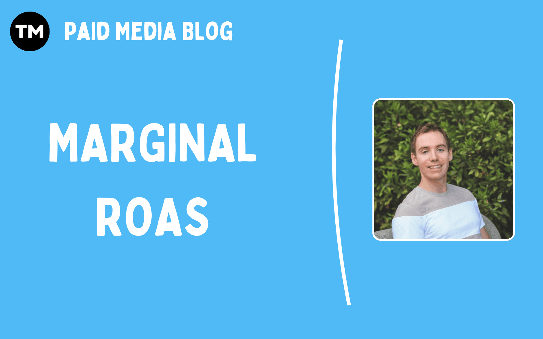 text: Paid Media Blog cover image discussing the concept of Marginal ROAS in Google Ads