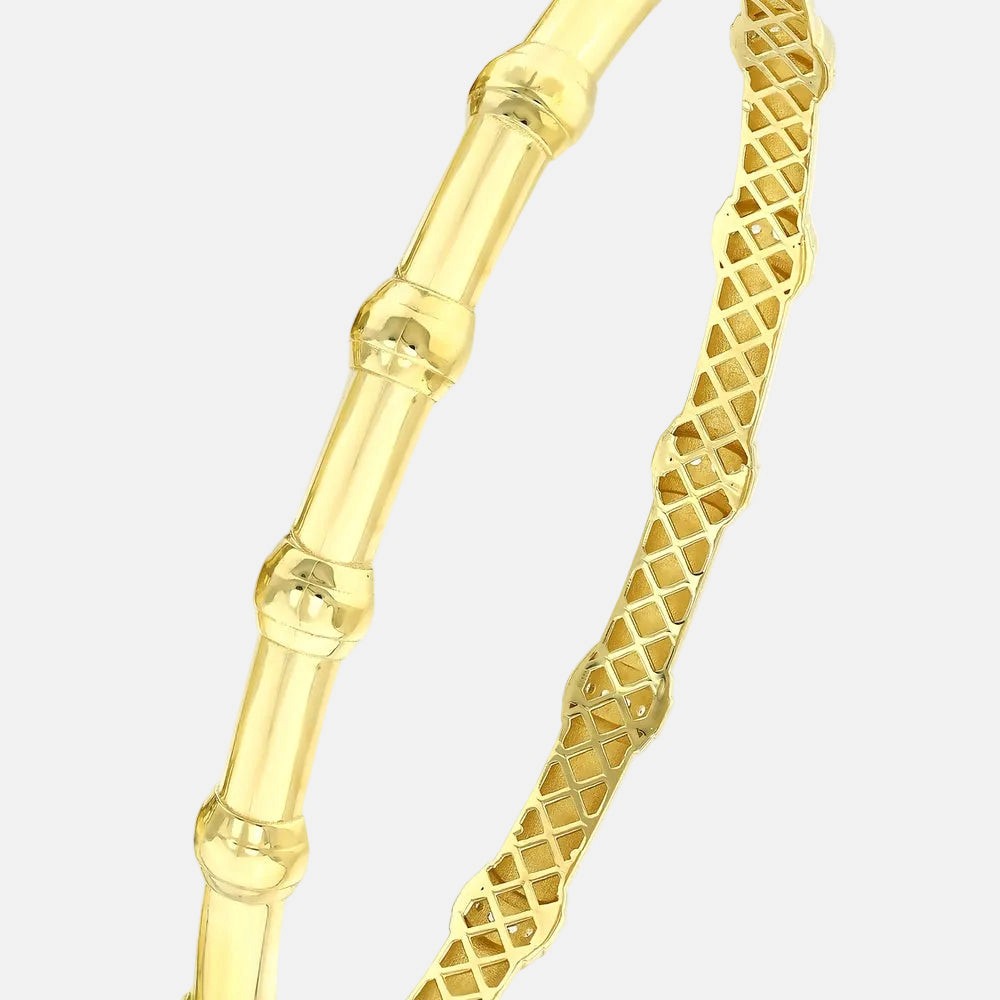 Assos 14 Ayar Altın Tasarım Kelepçe Bilezik ABLZ0369-Y-1064