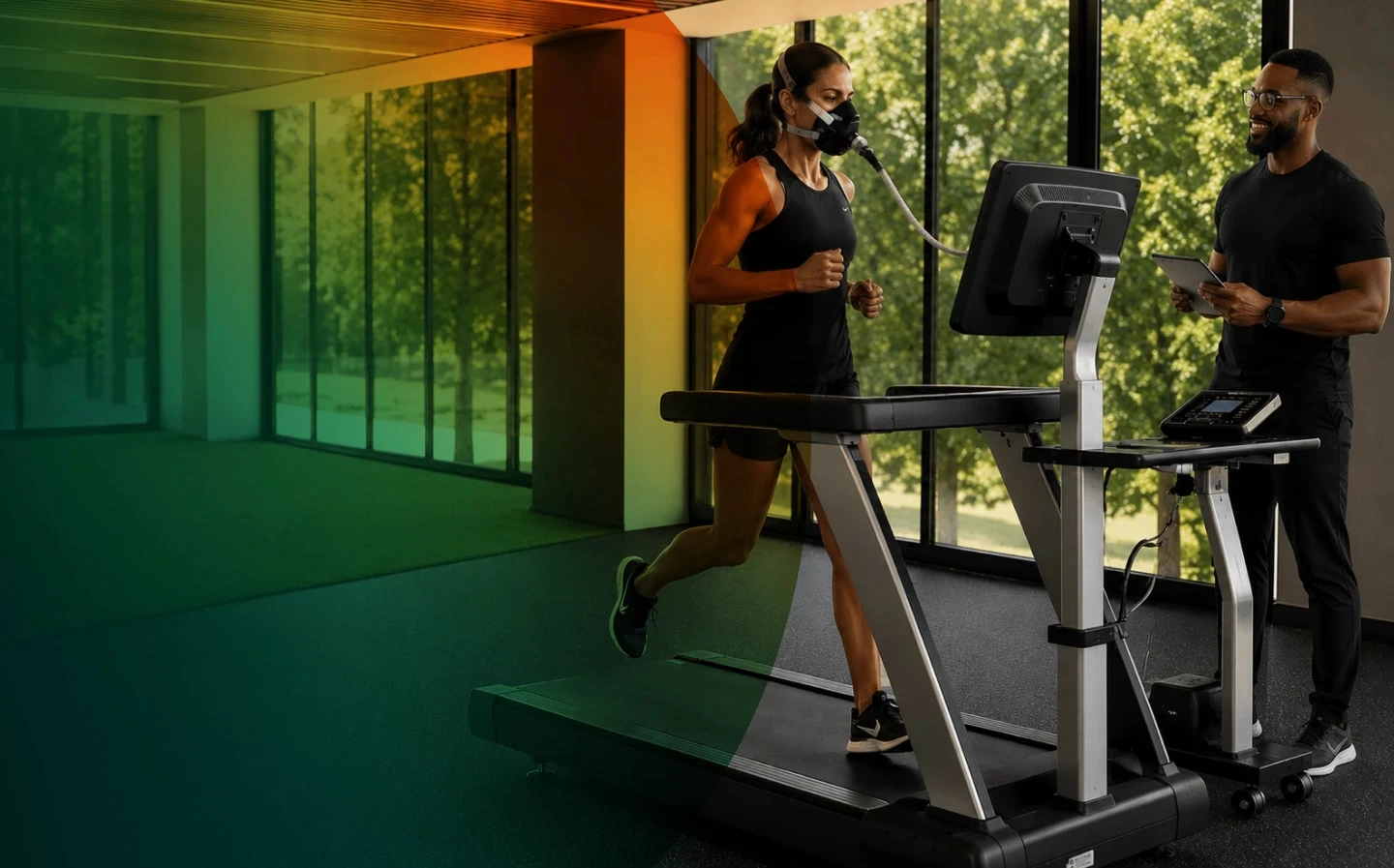 Woman Walking on treadmill
