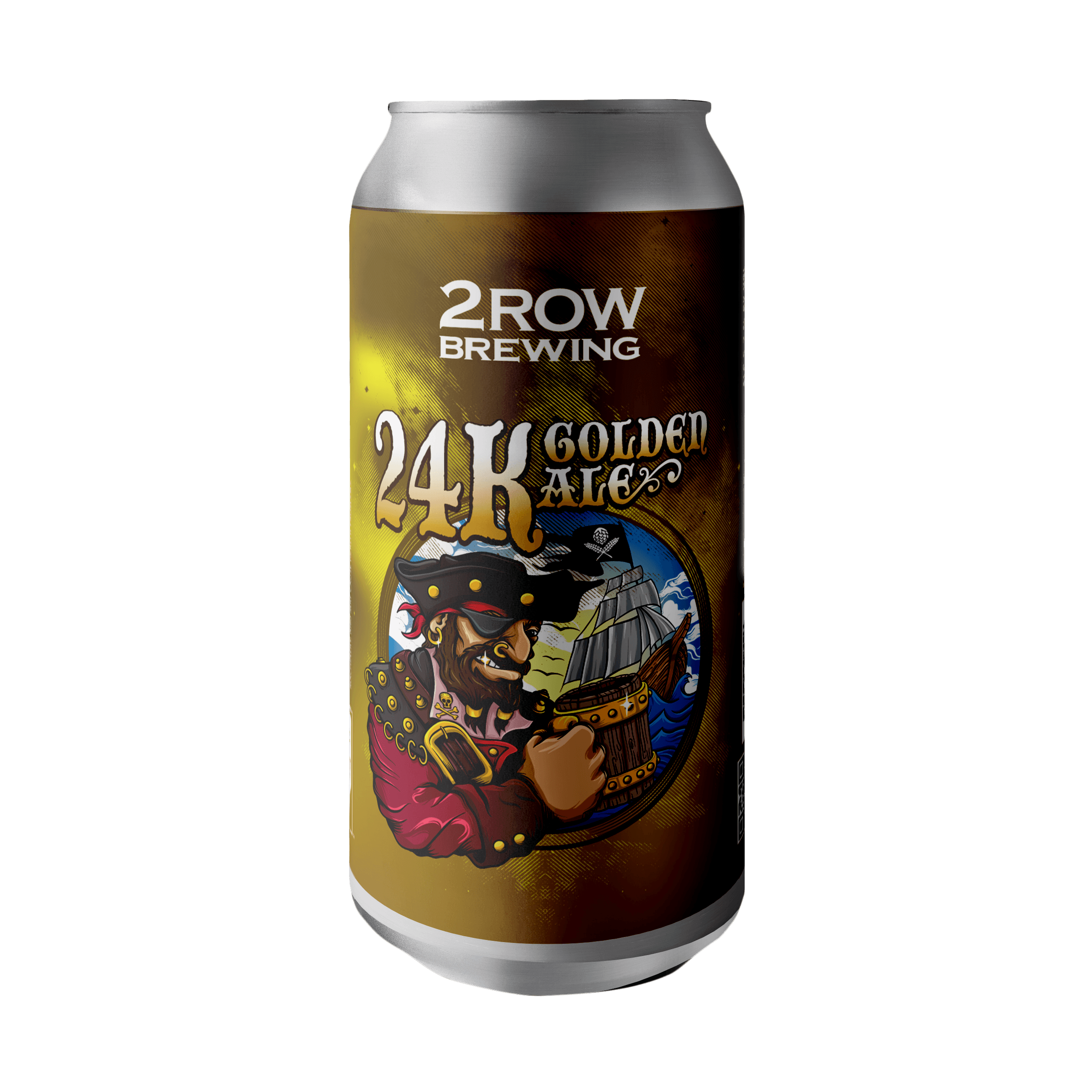 24K Golden Ale Beer Can Mockup