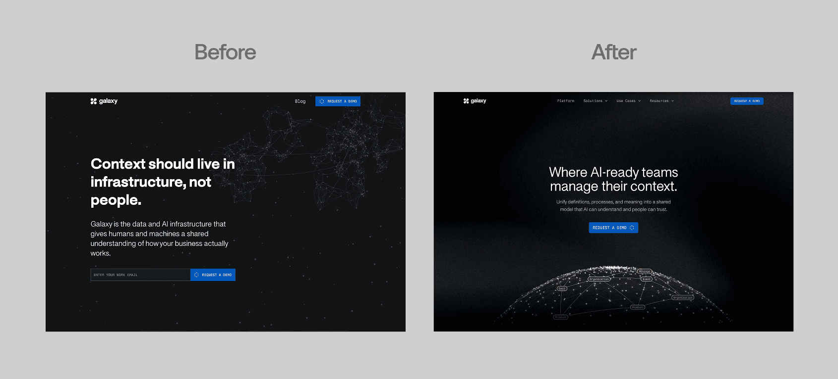 Galaxy website redesign