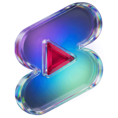 YouTube shorts logo in a 3d style