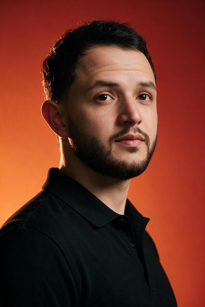 Portrait of portfolio creator – front view