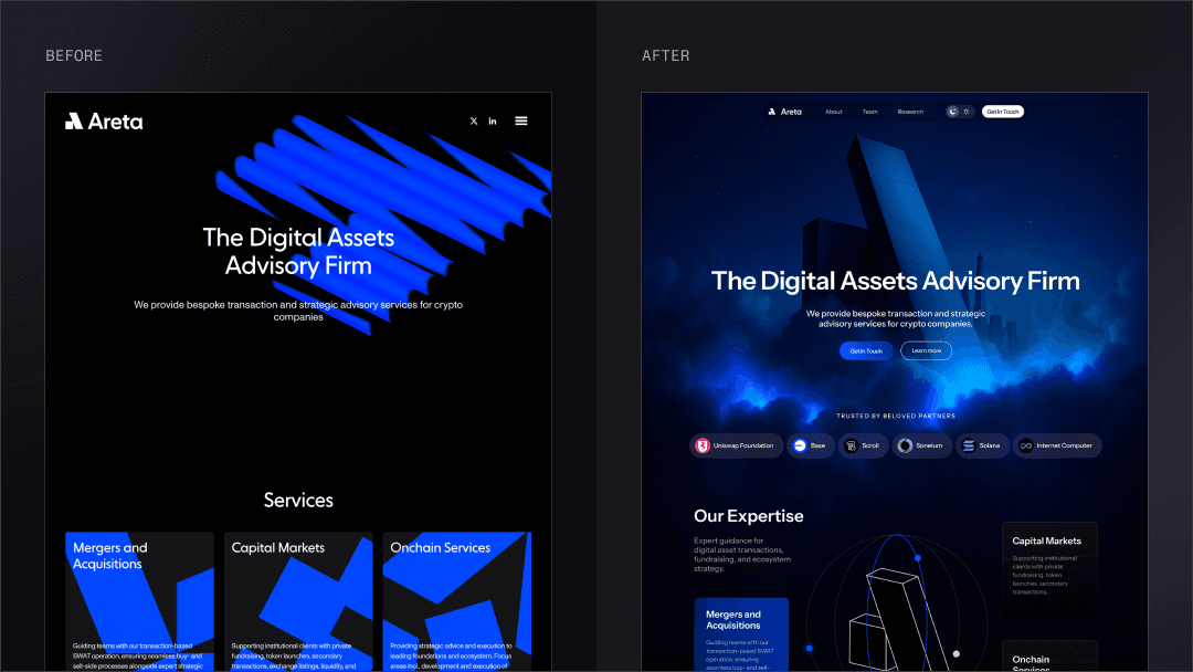 Tech startup rebranding