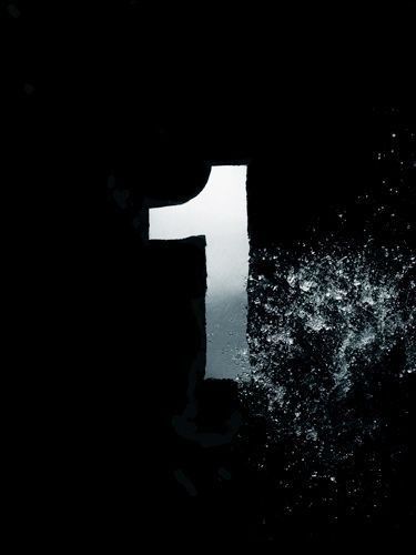 Abstract blue shapes create an interesting pattern.