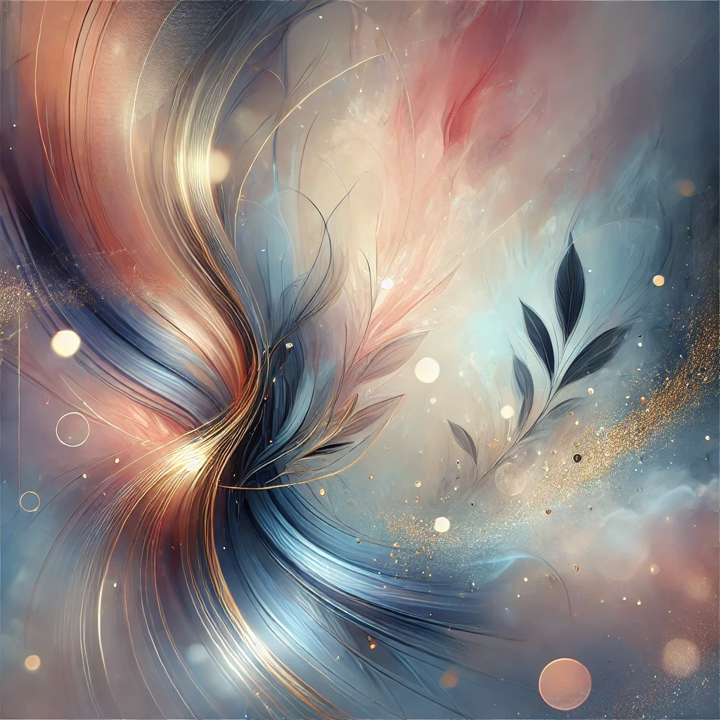 Abstract background with a sophisticated and elegant feel, featuring a blend of soft, diffused colors like blues, purples, and golds. The colorful, blurry elements create a refined and high-end look suitable for professional content.