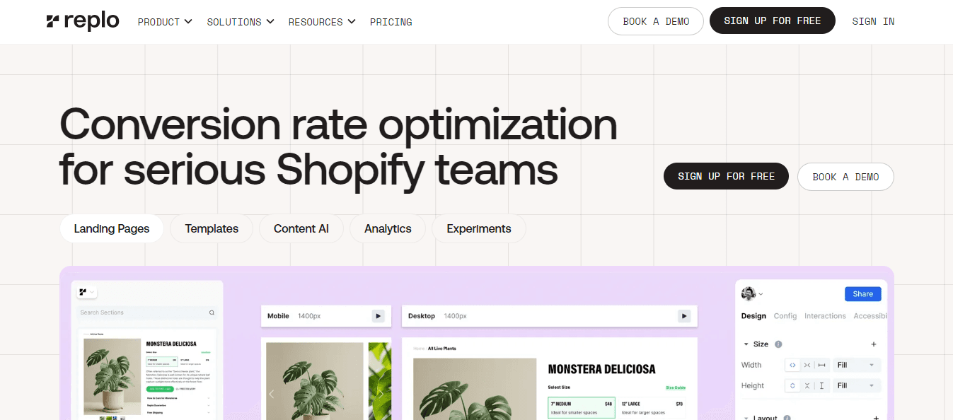 Replo - Shopify Landing Pages