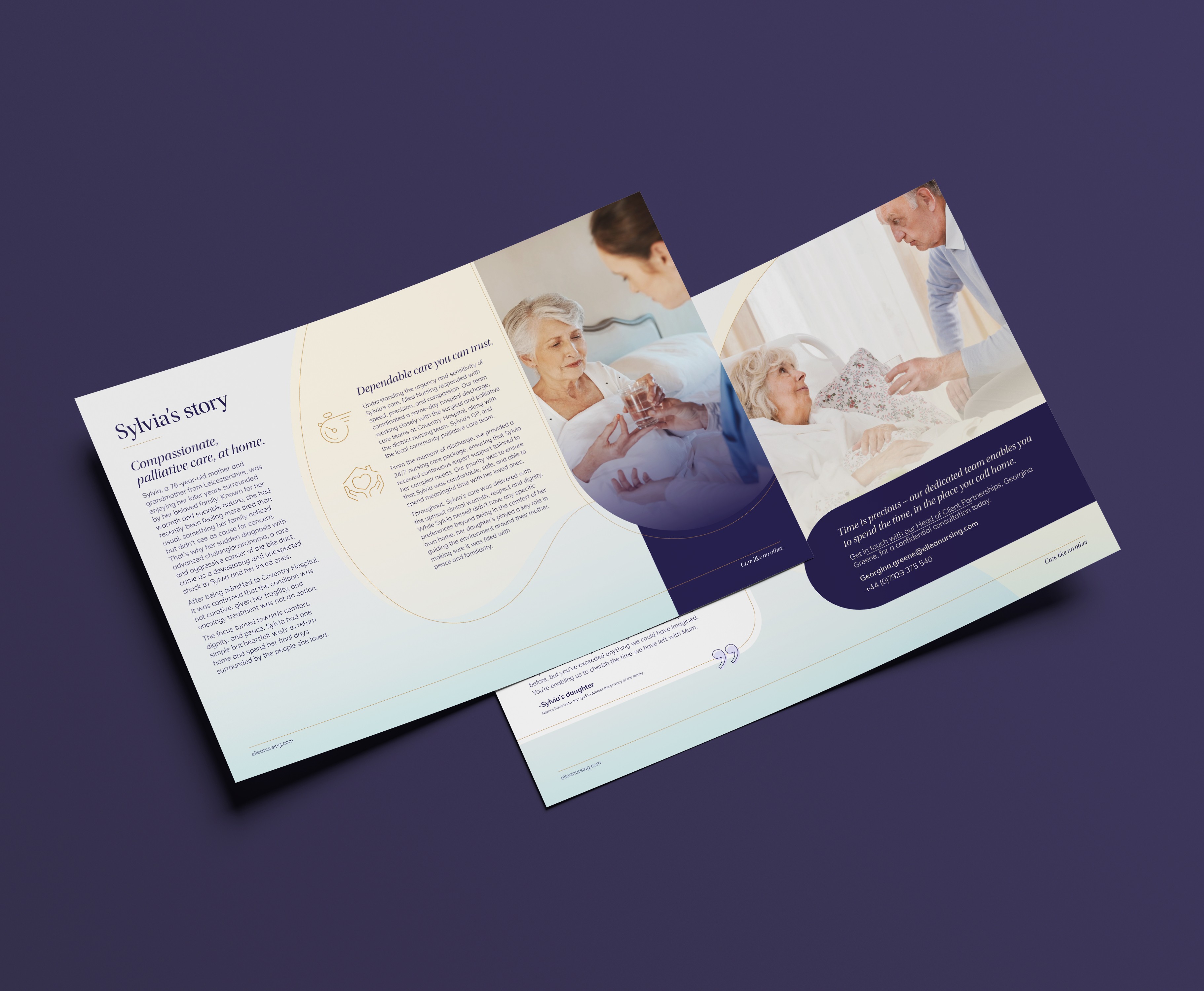 Acacium Group healthcare marketing brochure design