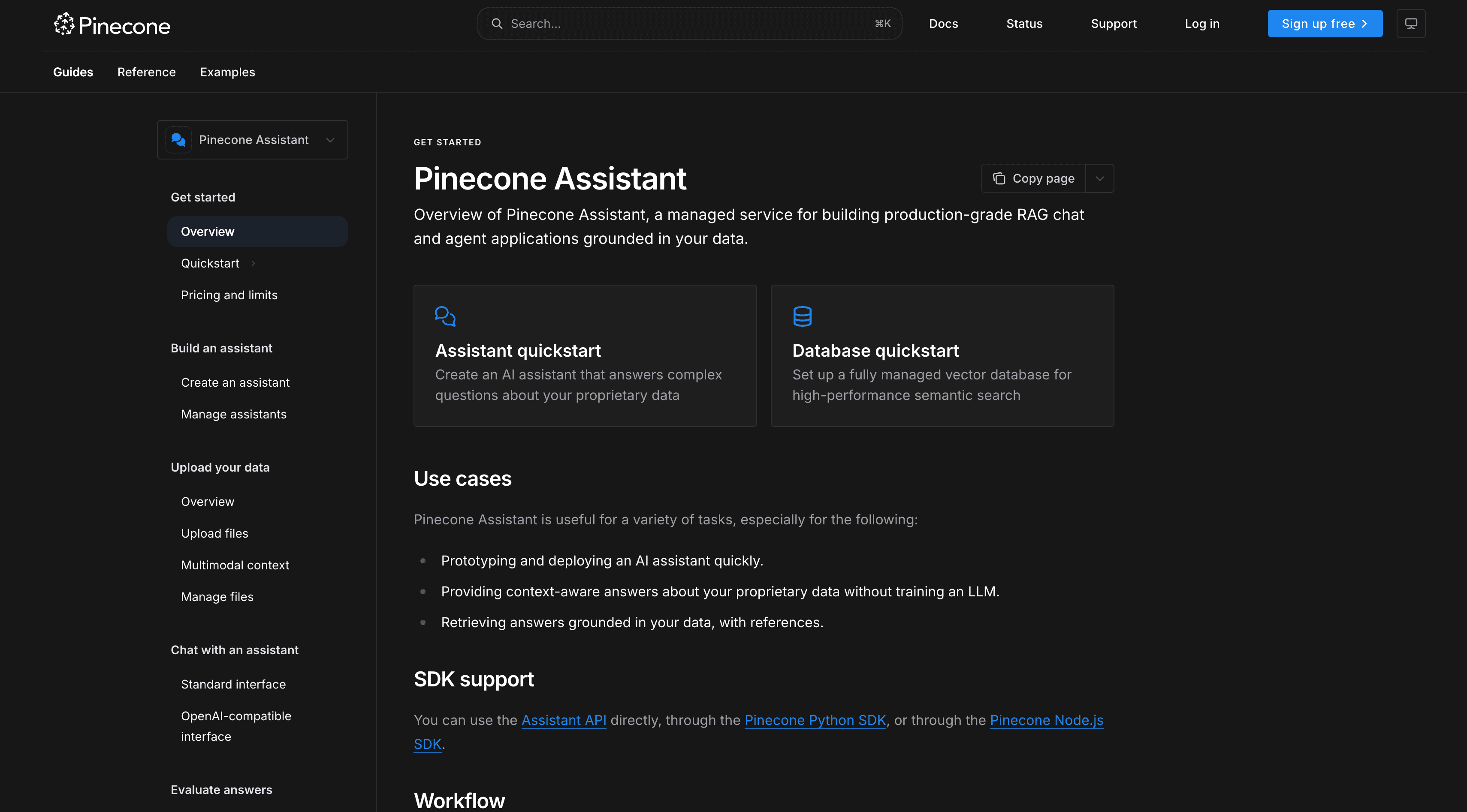Pinecone Assistant documentation