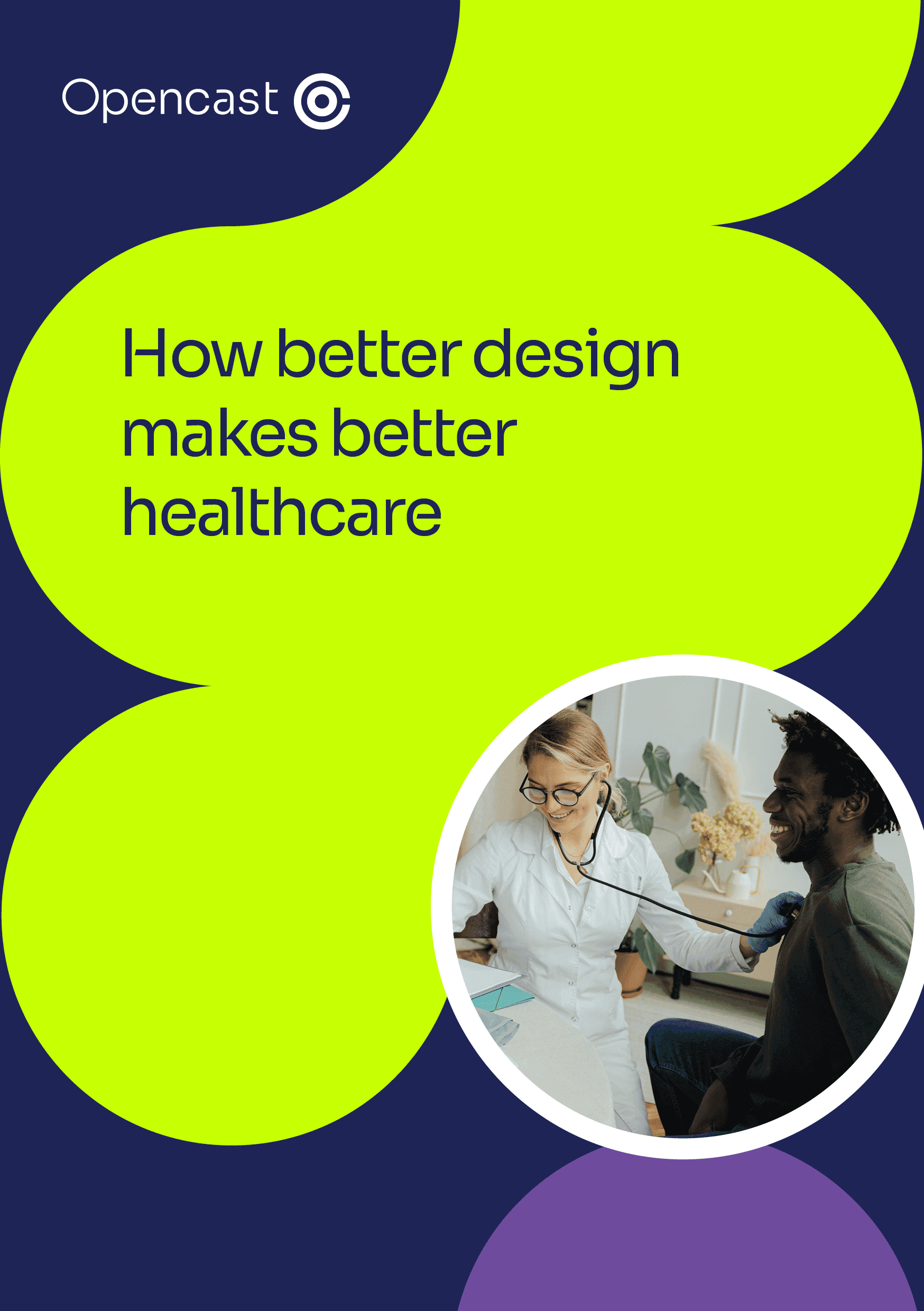 Cover of the publication with a photo of a doctor and patient having their heartbeat monitored