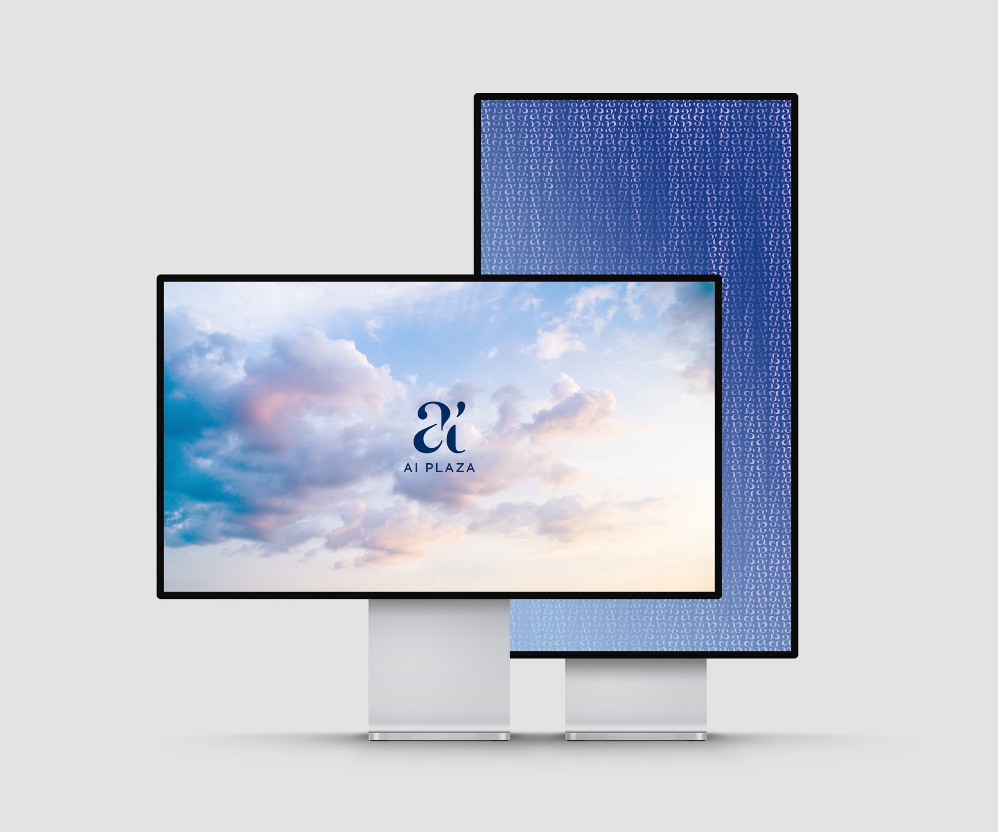 Streetside billboard with flyposters of the Batch.Works brand and illustrations