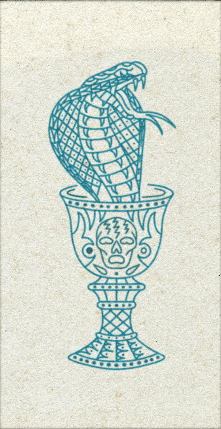 Snake in a cup drawing
