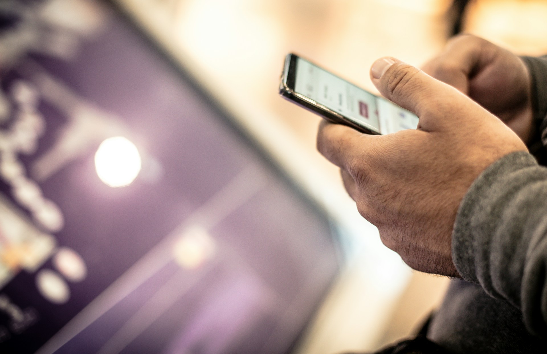 A person holding a phone