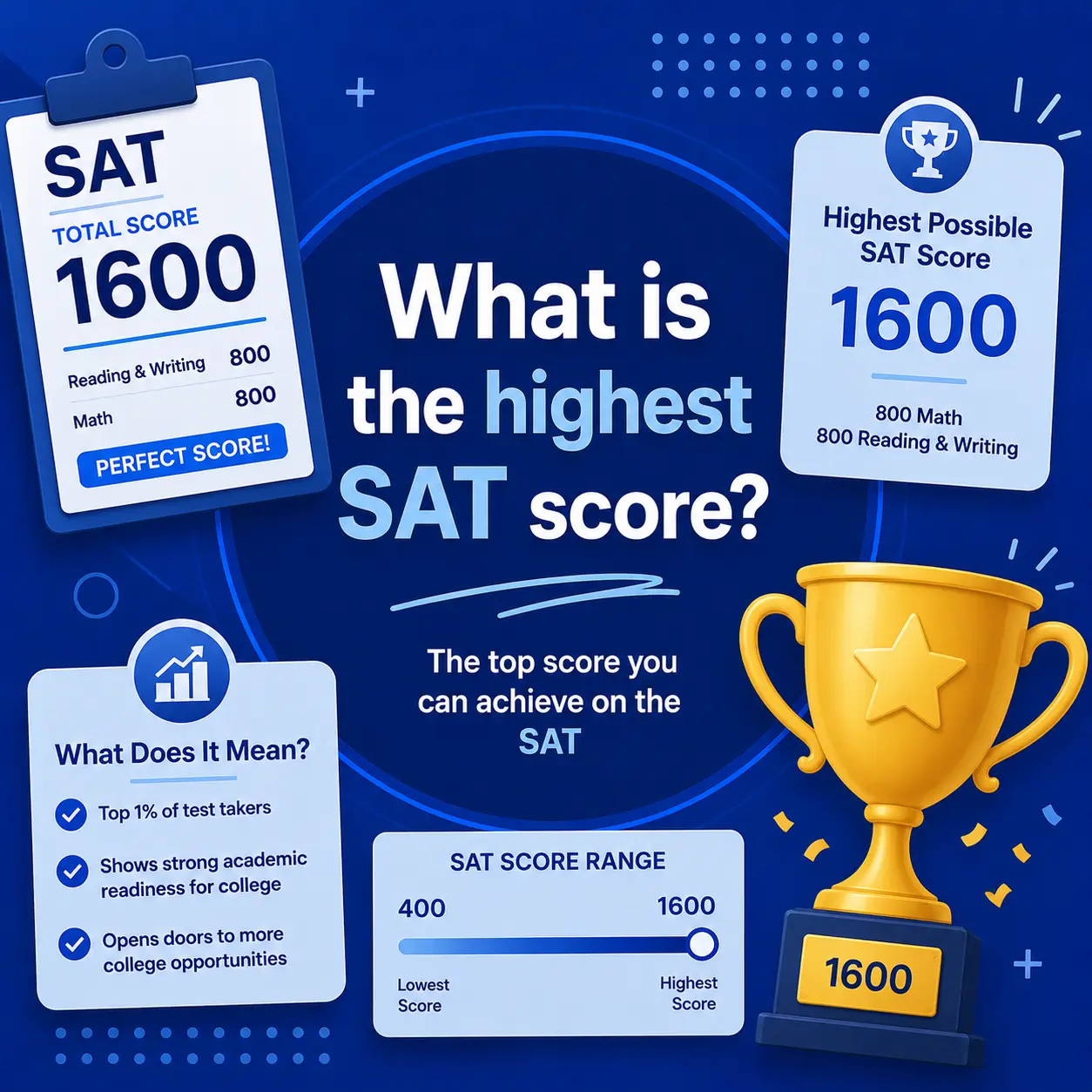 Highest SAT score 1600 rarity guide 2026. Learn how rare a perfect digital SAT score is and whether 1500 is close enough for top colleges.
