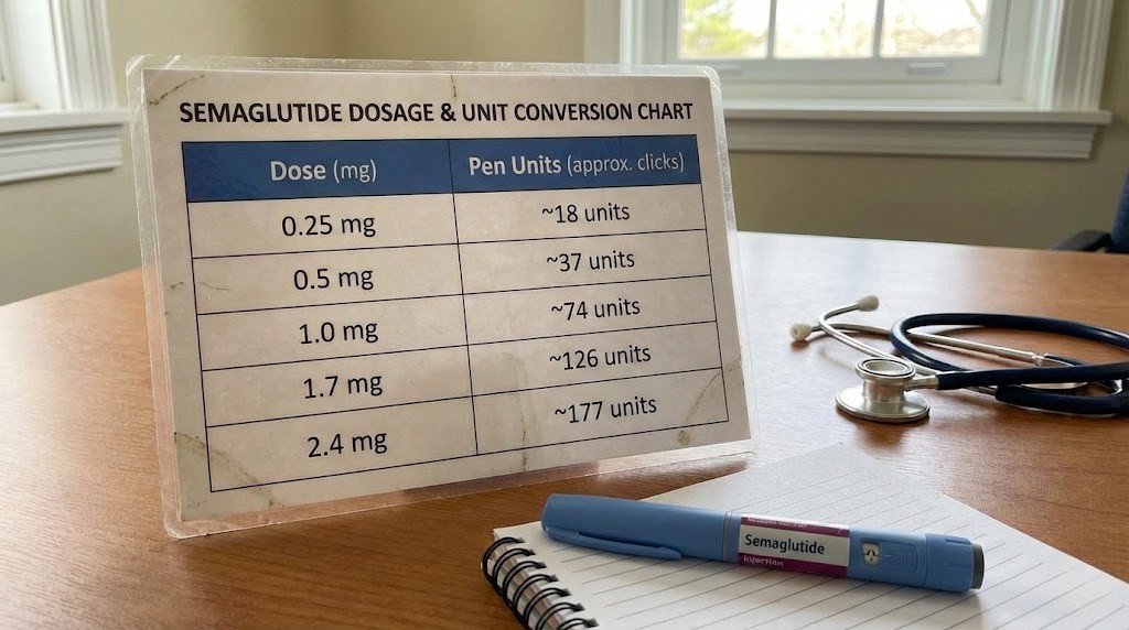 Semaglutide dosage chart in units