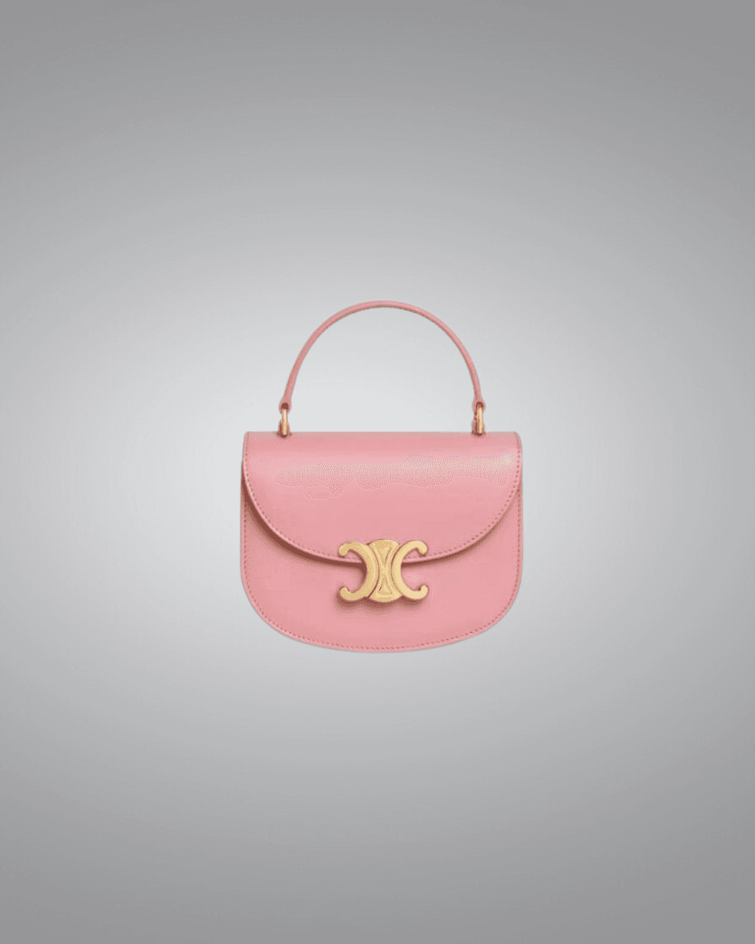 Celine Mini Besace Clea in Shiny Calfskin Color Rose