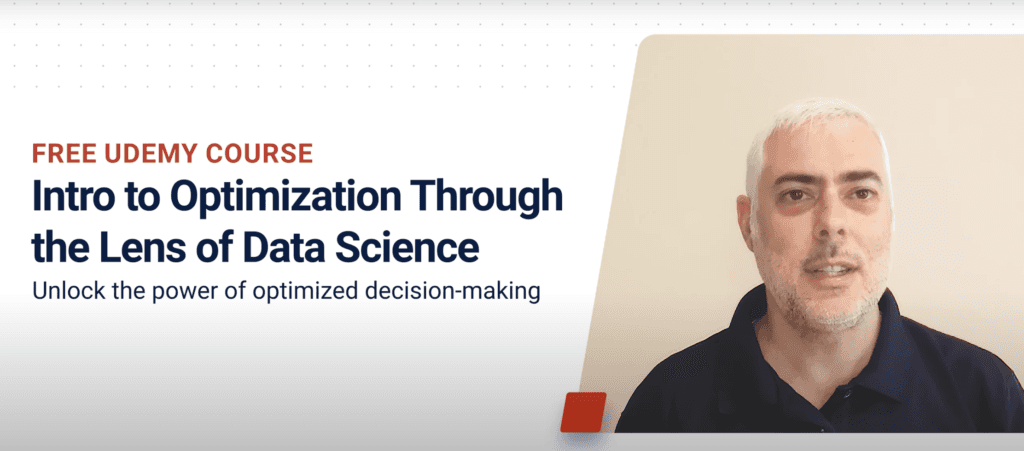 Screenshot of the Introduction to Optimization Through the Lens of Data Science webinar.