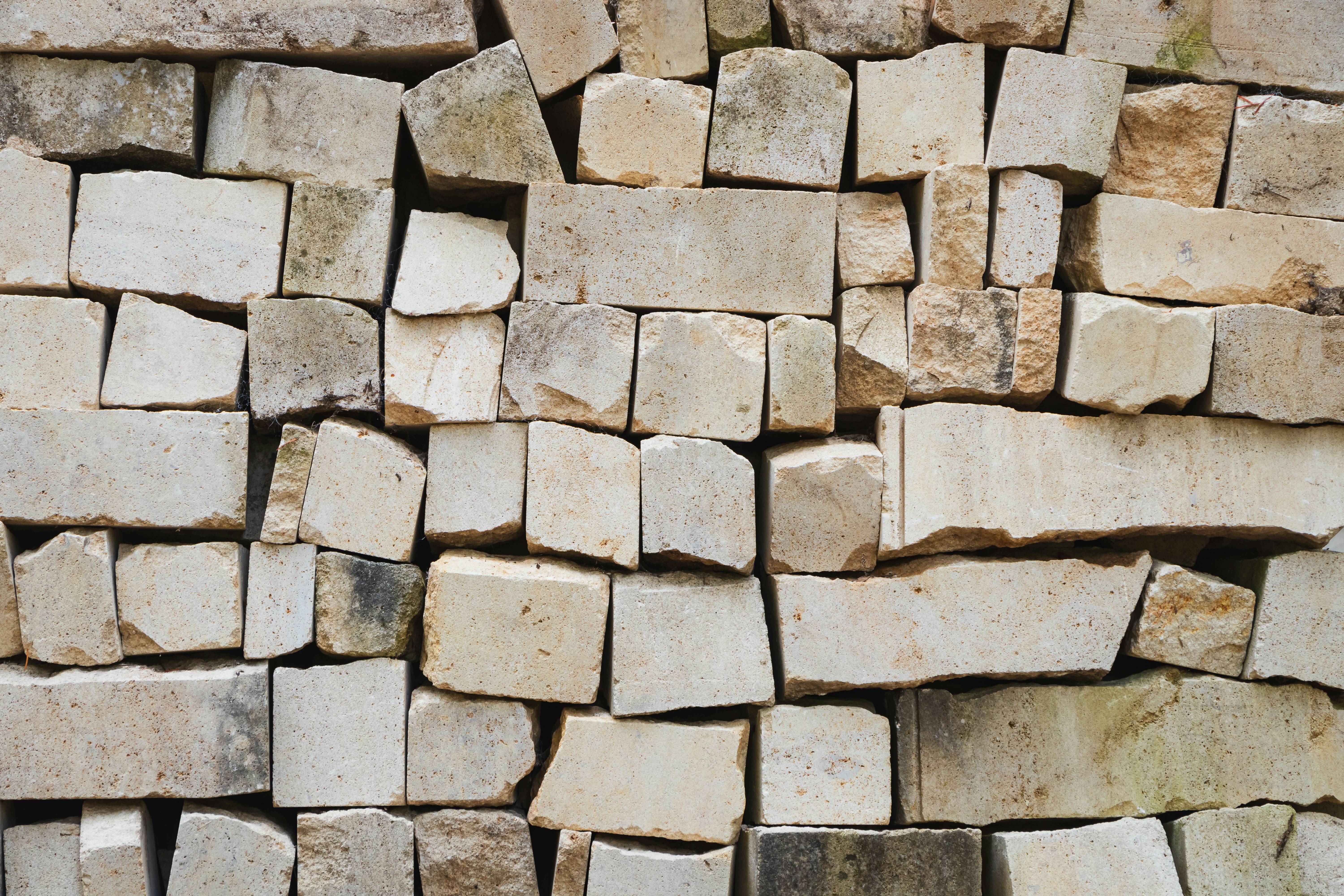 brown and gray brick wall